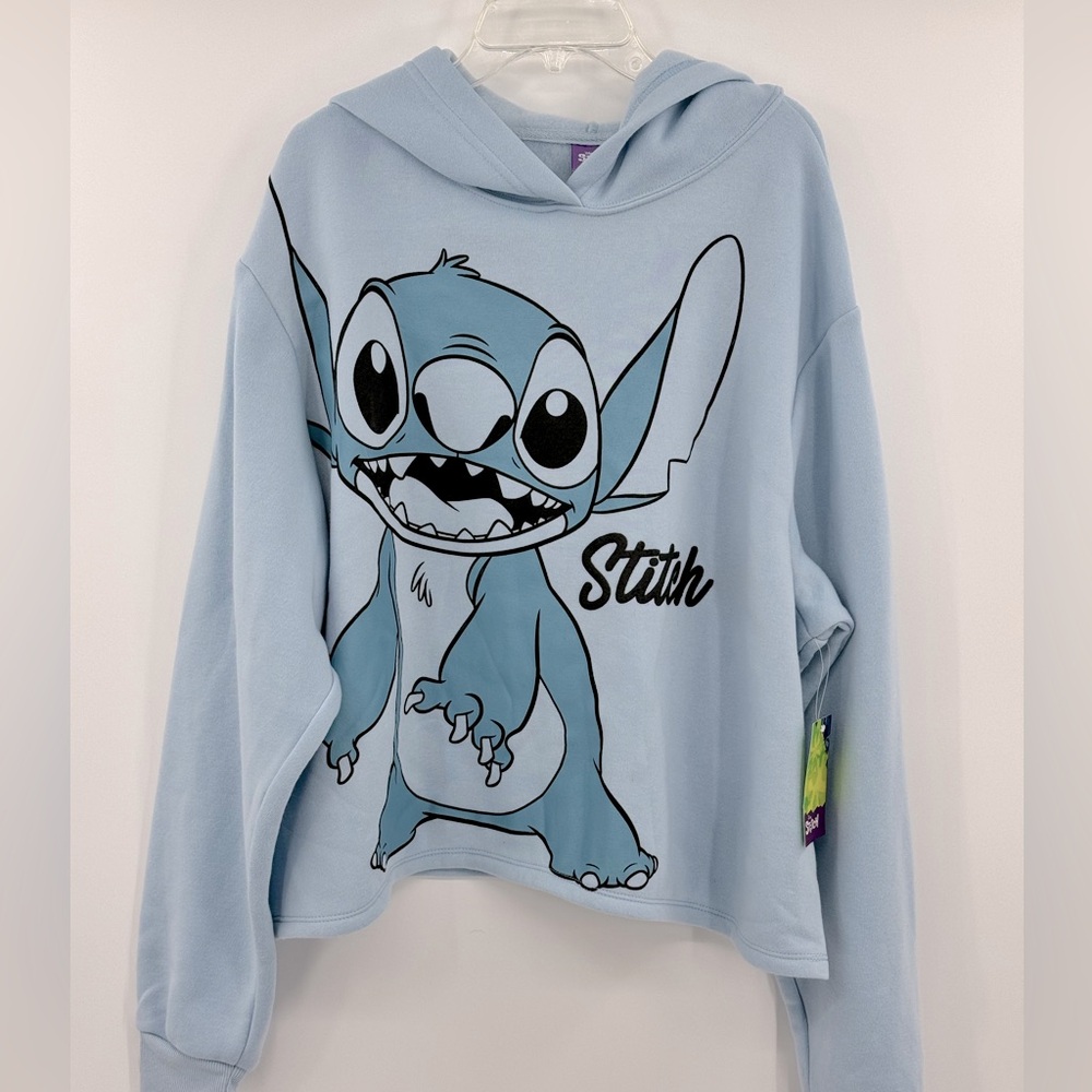 Disney Stitch crop hoodie-Size juniorsJrs. XXL NWT